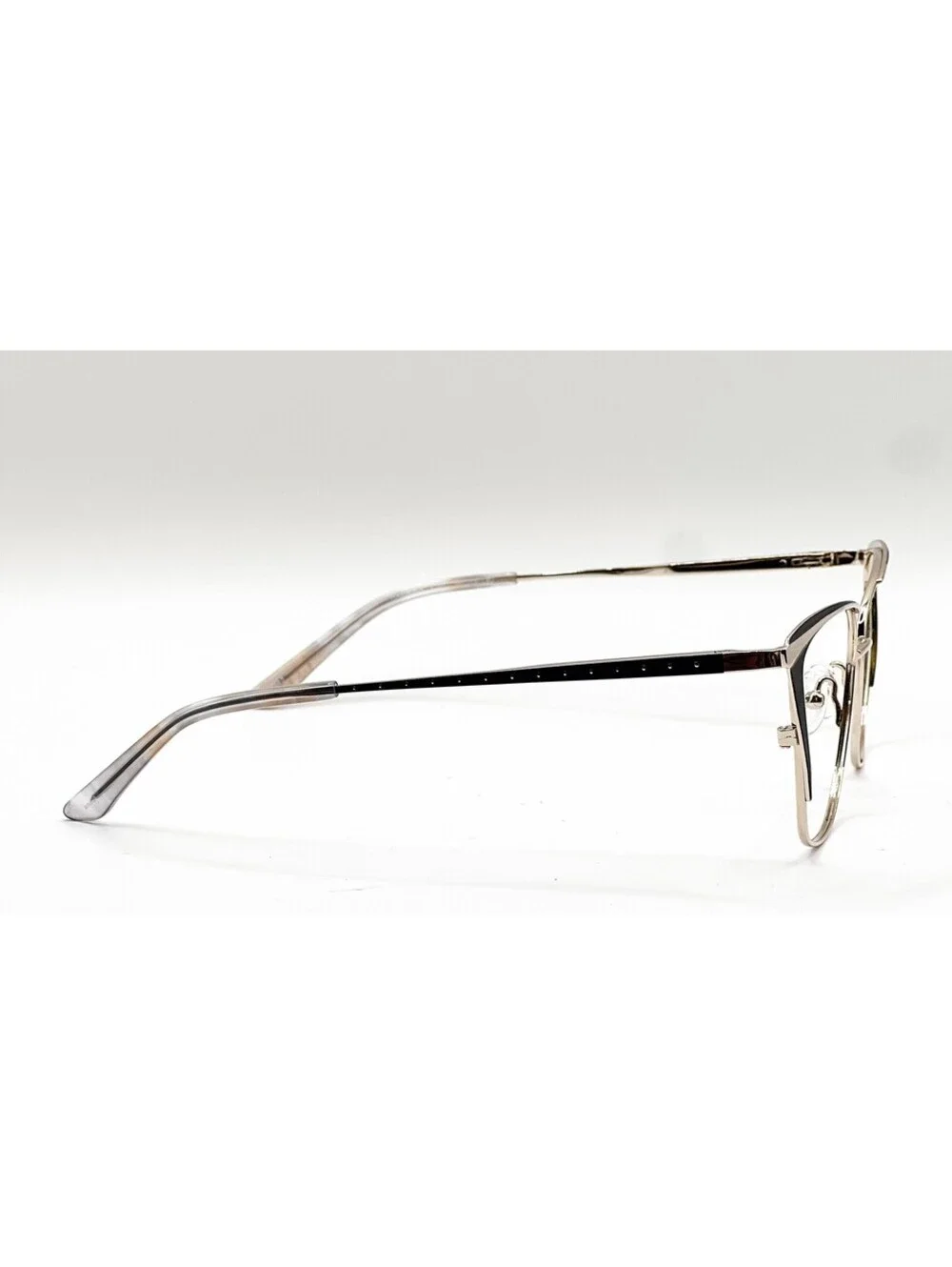 Nicole Miller Harman C01 Black Gold Cat Eye Authentic Eyeglass Frames 59-16-140